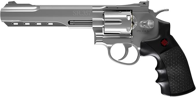 Long Boy Full Metal Shell Ejecting CO2 Pellet Revolver Air Pistol Crosman CRVL357 Pellet Gun