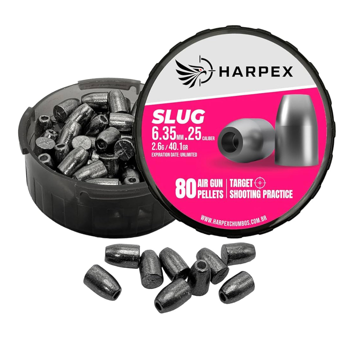 Harpex Aquiles .25 Cal Hollow Point Slugs for Hunting Airguns / Pellet Rifles Harpex USA