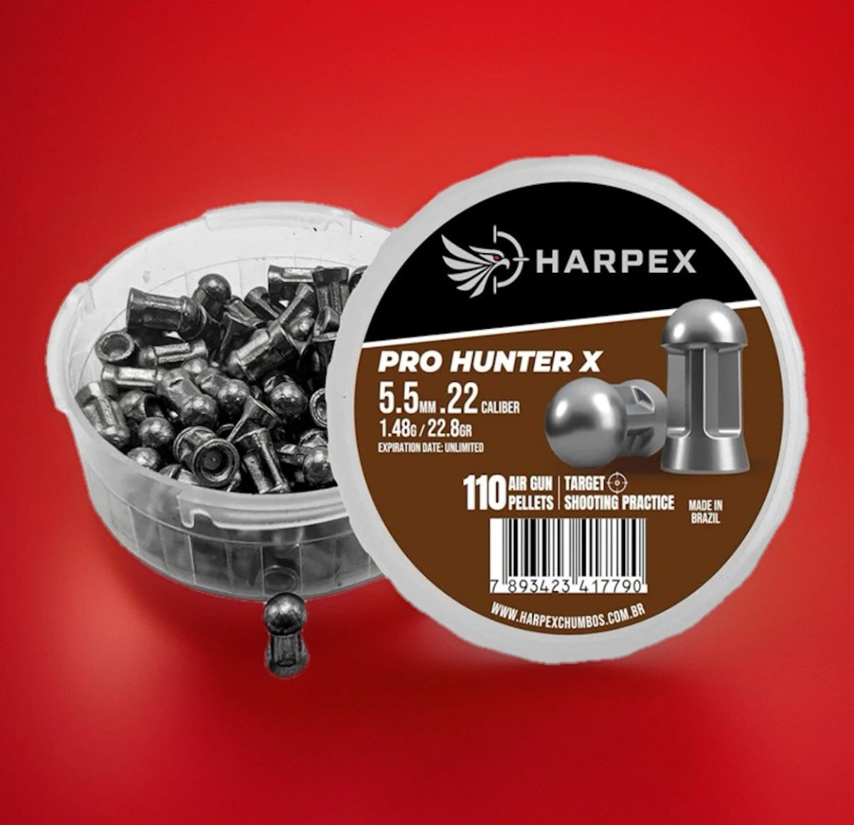 Harpex Slayer Pro Hunter Slug Pellets Grooved Aerodynamic .22 Cal For Heavy Duty Airguns / Hunting / Pest Control