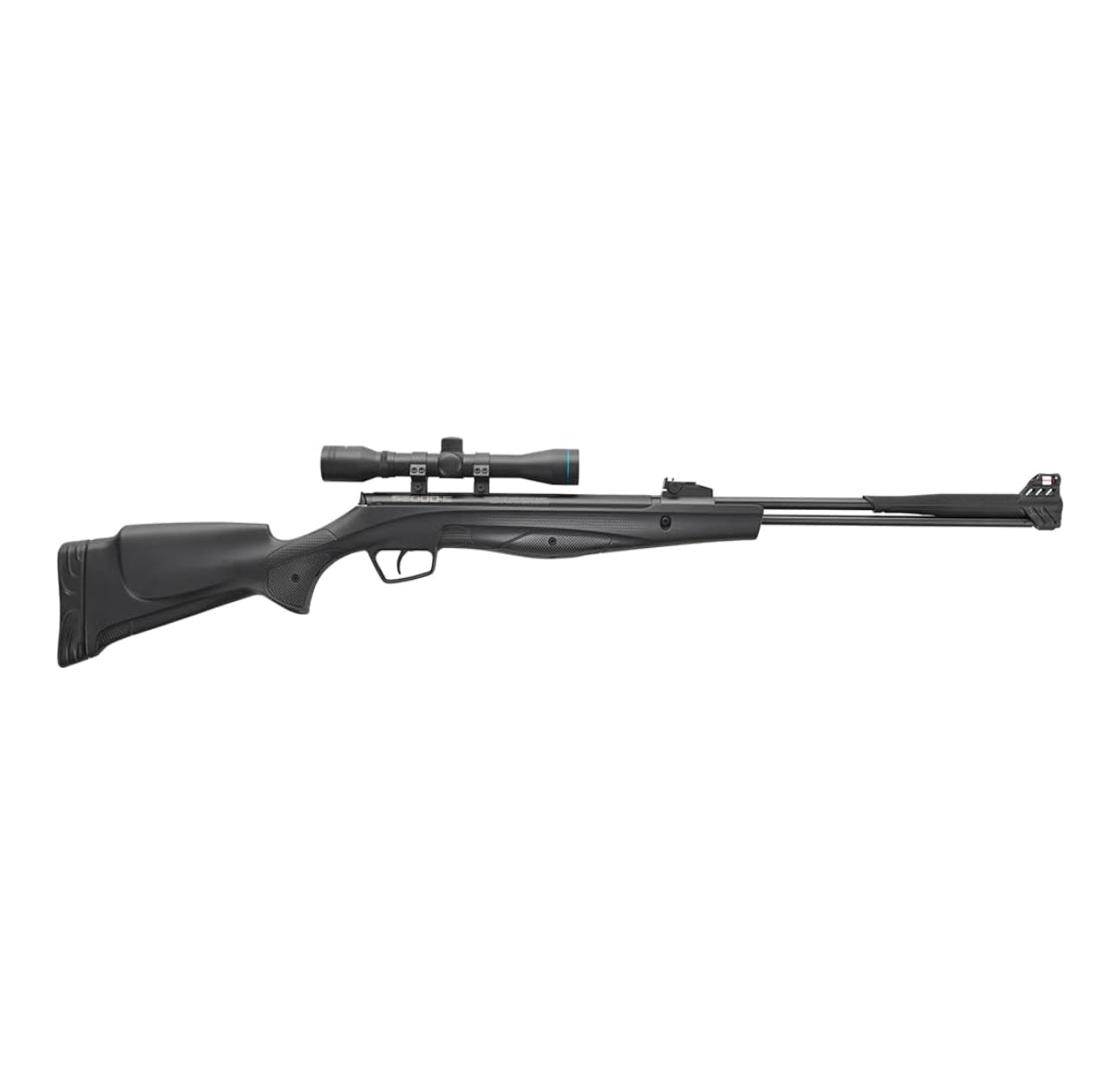 Stoeger S6000-E Combo - .22 Caliber Varmint Rifle Spring Piston - Black Synthetic with Fiber-Optic Sights & 4 x 32 Scope - Pest Control Pellet Sniper