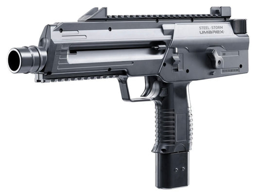Umarex Steel Storm 6 Shot Burst /  Auto .177 CO2 SMG BB Air Gun Pistol / Dual Accessory Rail Mount