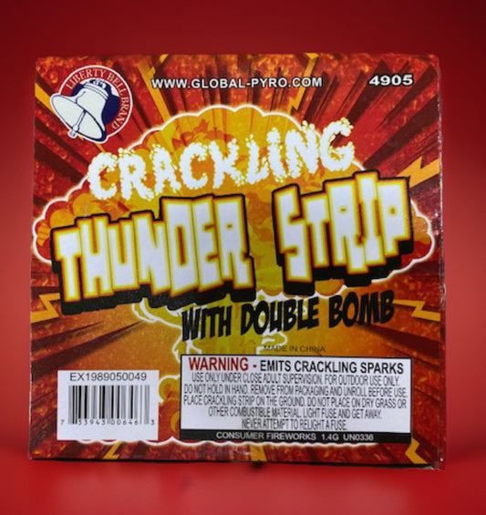 1.5 Meter Long Crackling Thunder Strip Magic Whip - Intensity Loud - Pack of 4
