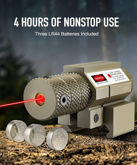 Pinty Compact Universal Pistol Laser - Tactical Red Laser Sight with Picatinny Mount Alan Wrenches for Hunting - Easy and Bright, Flat Dark Earth