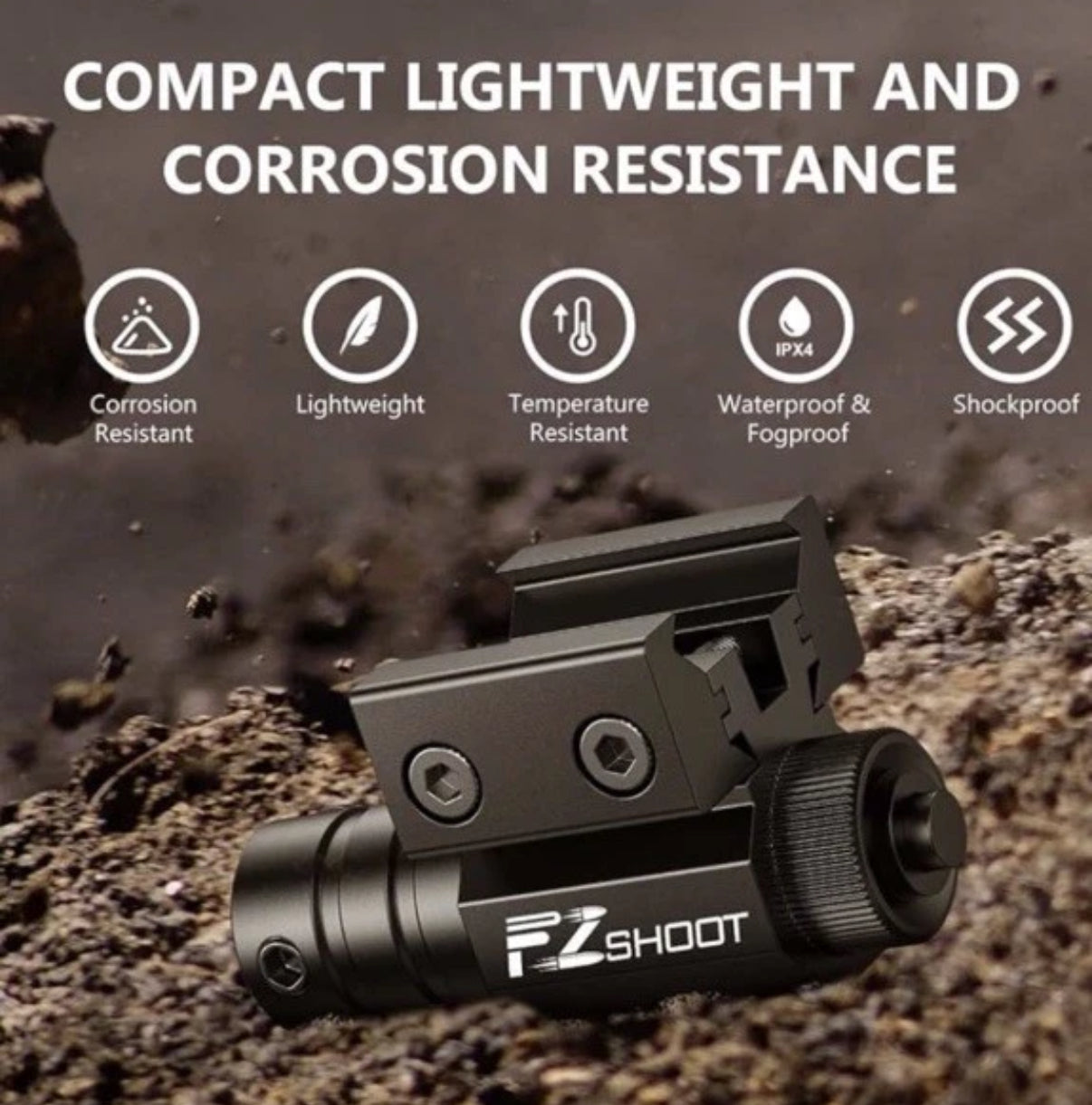Compact Red Laser Sight with Picatinny Rail Mount - Small Low Profile - Adjustable - Universal Fitment