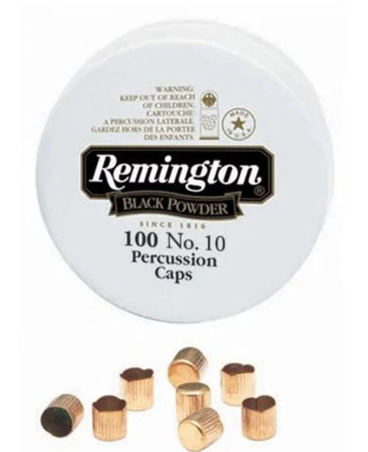 Remington Pietta Percussion Caps - Size 10 Quantity 100 - Fits .44 Cal / .31 Pietta Revolvers