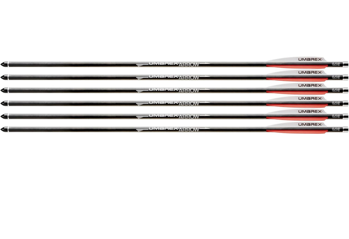 Umarex Air Javelin Carbon Fiber Arrow - 6 Pack Bolts Feathered / Tipped
