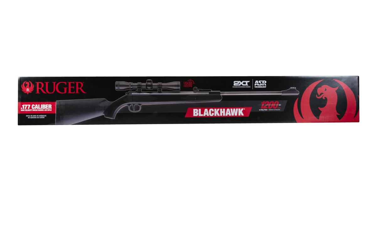 1200 FPS Ruger Blackhawk .177 Caliber Pellet Rifle Marksman Rifle 4x32mm Scope Air Rifle - Spring Piston