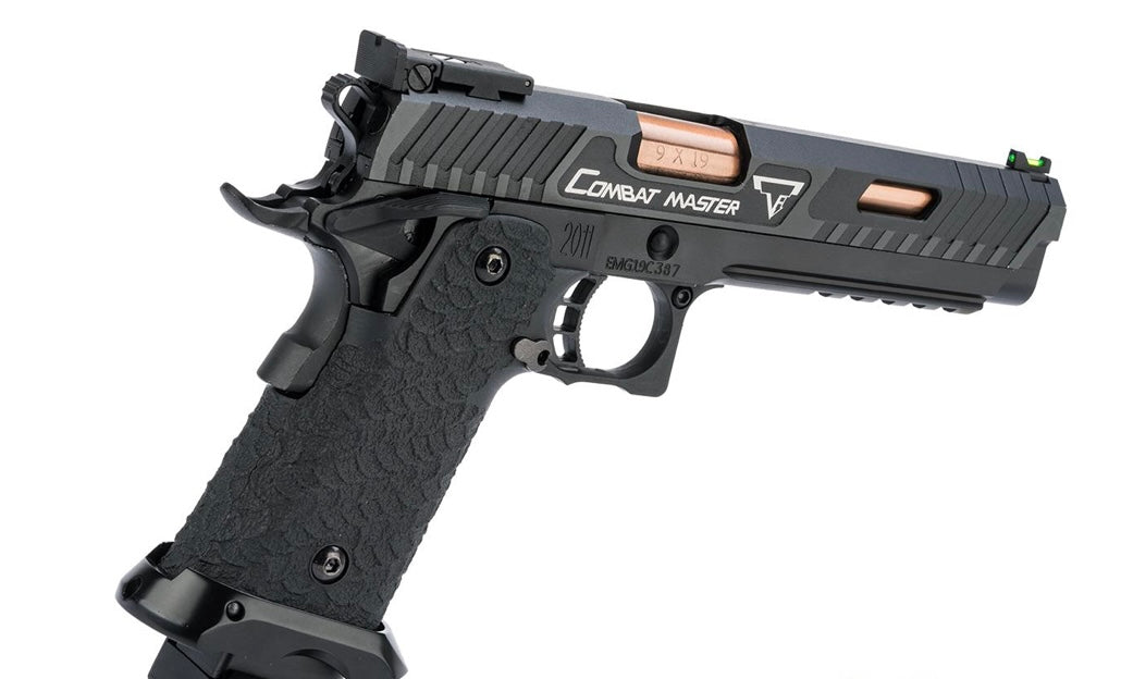 6mm EMG STI / TTI JW3 2011 Combat Master Airsoft Pistol Full Blowback Green Gas