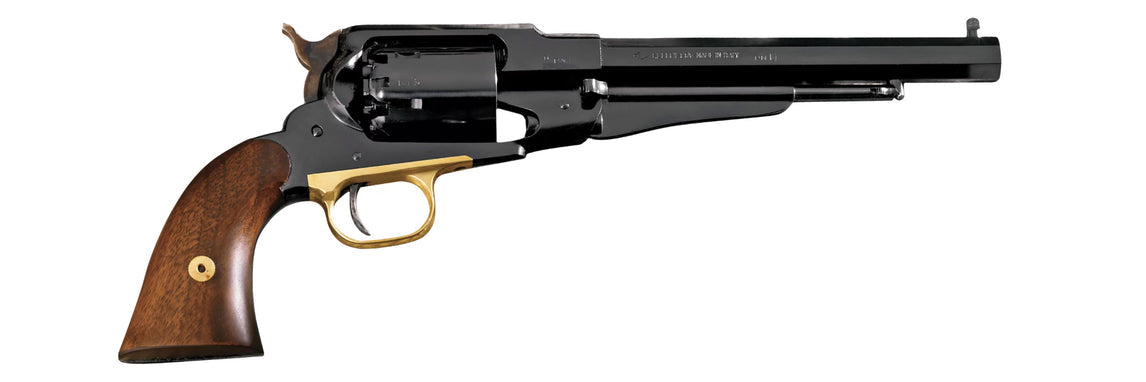 Remington Pietta 1858 Black Powder Revolver - .44 Caliber Steel Frame Ready To Fire - No Background Required