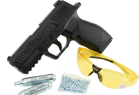 Umarex MCP .177 Caliber BB Gun Air Pistol Kit - Includes BBS, CO2 Cartridges, and Safety Glasses
