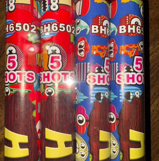 ROMAN CANDLE 1″ Diameter ( 5 – Shots) Pack of 4 - Airborne Fireworks Huge Baby Roman Candles Free Shipping