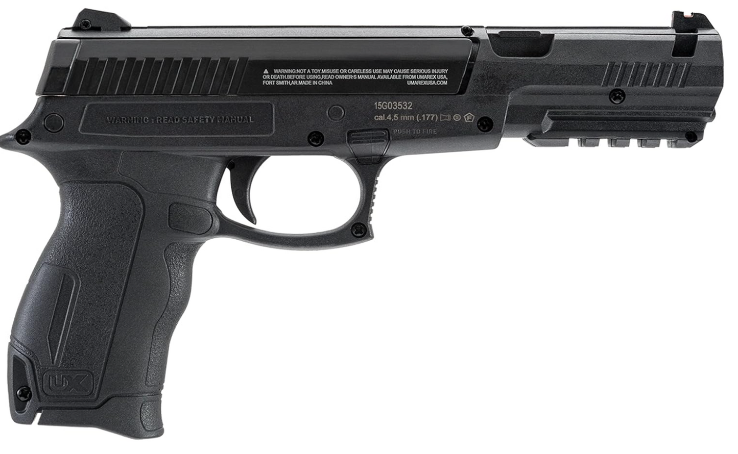 Umarex DX17 Slide Racking .177 Caliber Spring Powered BB Gun Air Pistol Black