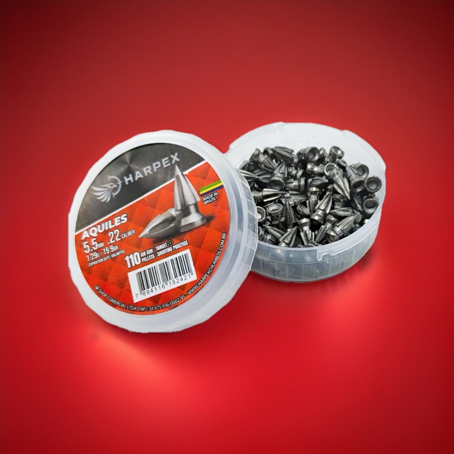 Aquiles Harpex Slayer Pellets .22 Cal Heavy Hunter Pointed Airgun Slugs - 110Ct - Harpex USA