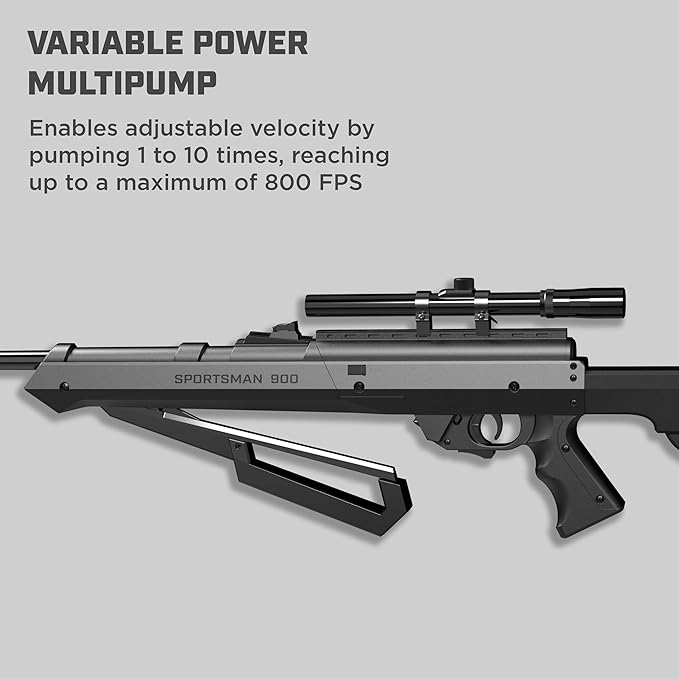 Barra 900 Varmint Rifle Pellet Gun for Hunting, 177 Caliber Airgun with Rifle Scope 800 FPS