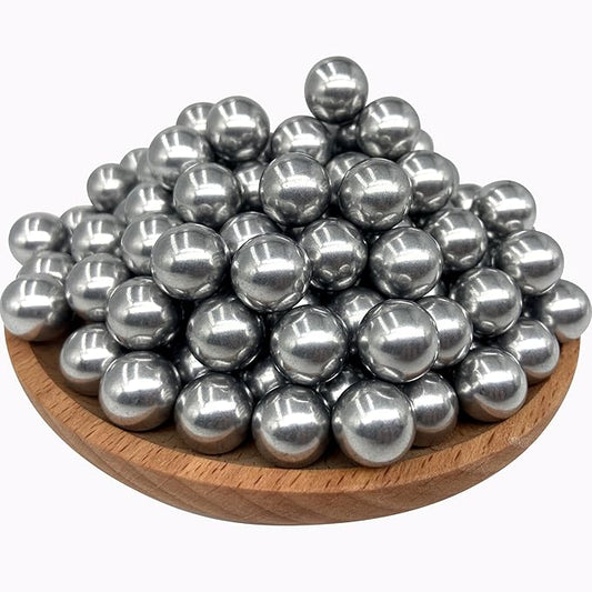 150 X .50 Cal Aluminum Balls, Hard 50 Caliber Ammo For Kinetic Launchers / Airguns - Reusable
