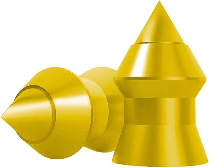 Harpex USA - Fenix Gold Airgun Pellets .22 Caliber Copper Coated Pointed Tip Lead Airgun Slugs