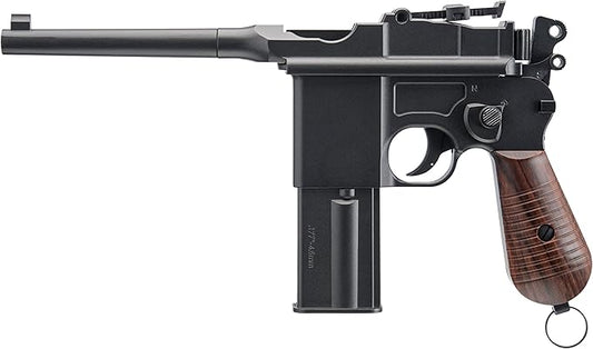 Full Auto Mauser C96 Broomhandle Machine Pistol Co2 BB Gun Metal .177 Caliber 12g C02 Umarex Legends M712